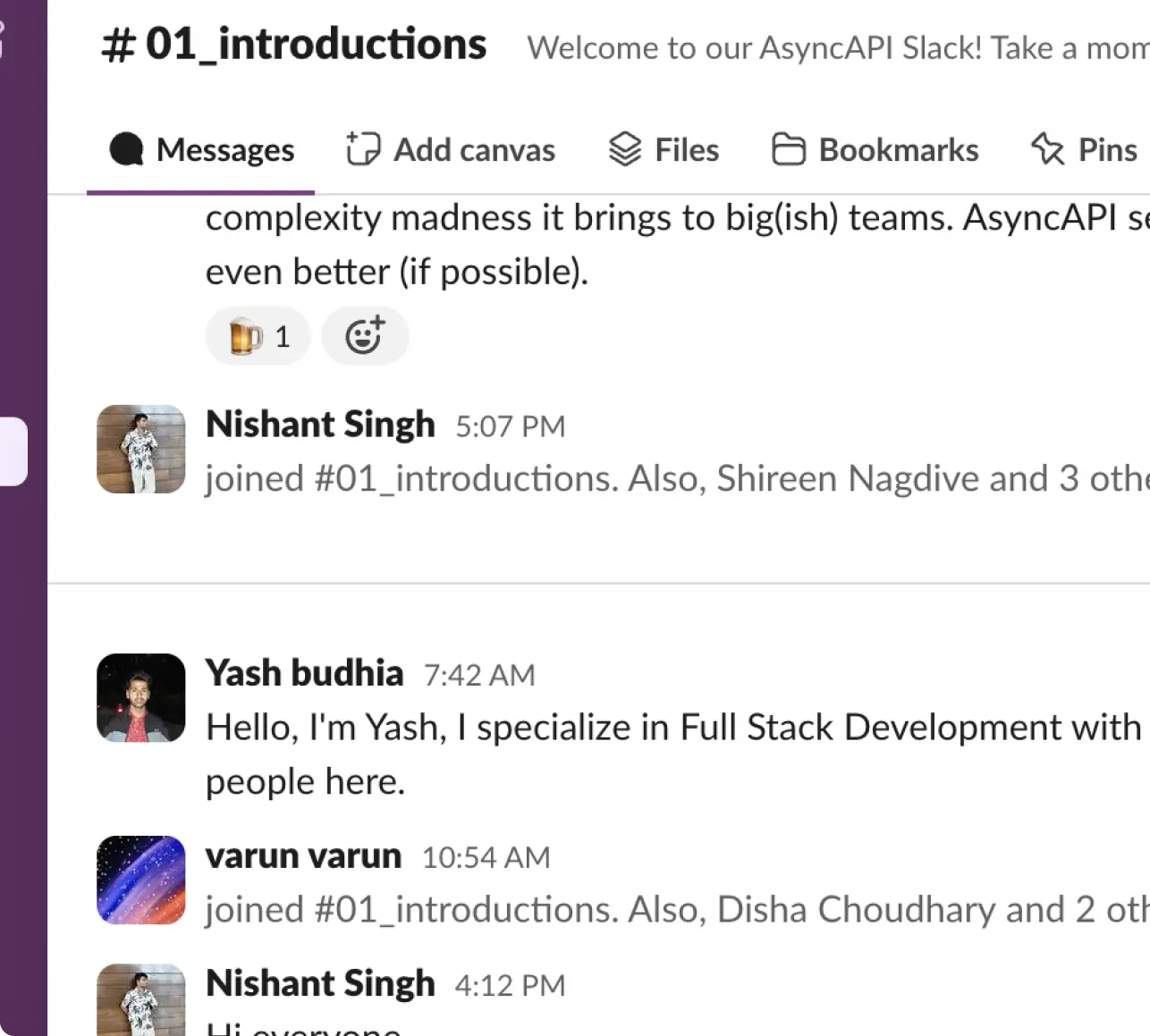 AsyncAPI Slack Community Screenshot